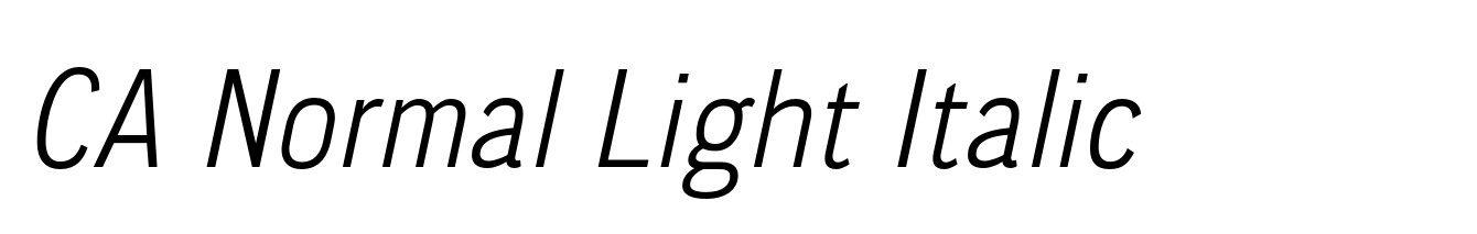 CA Normal Light Italic